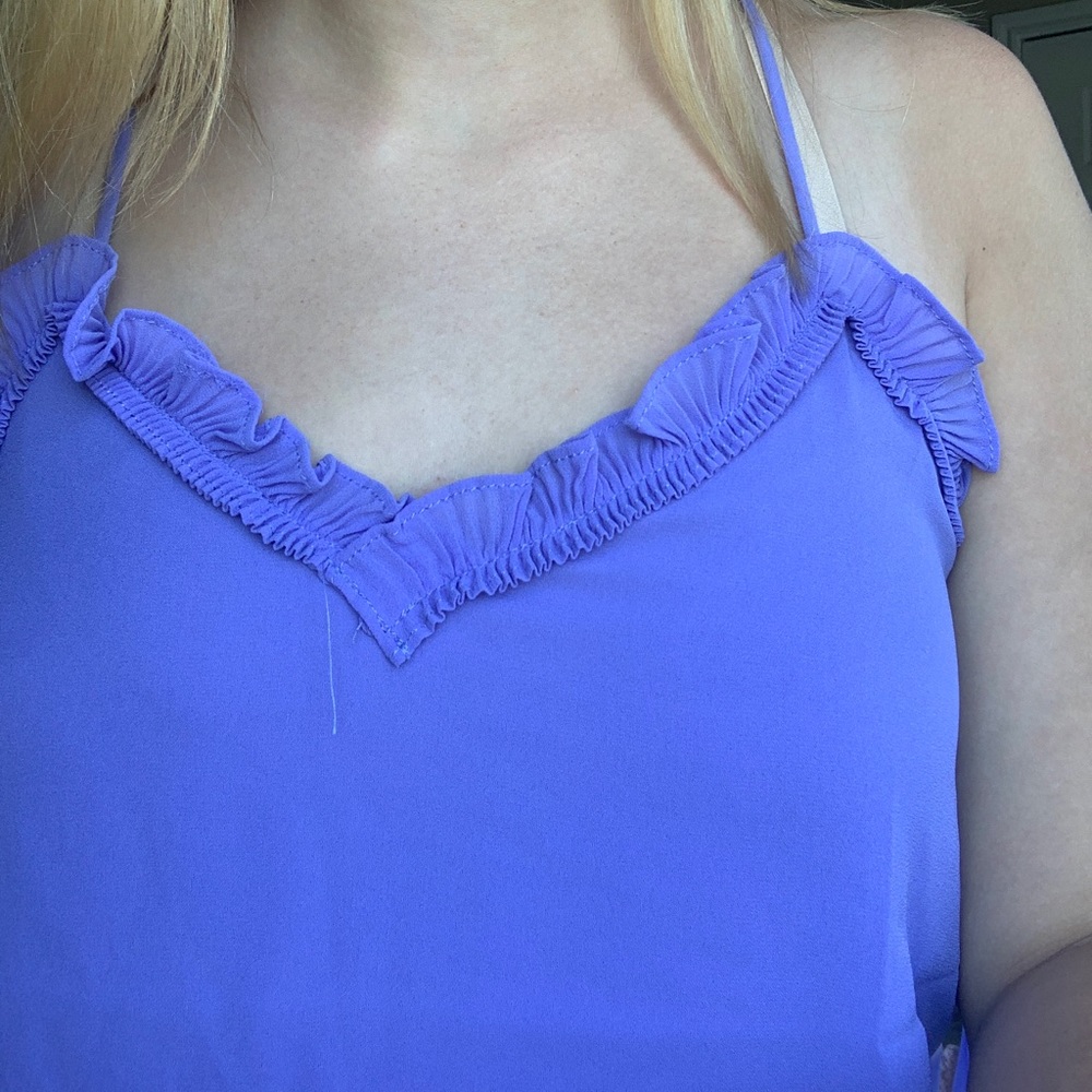 sheer purple top